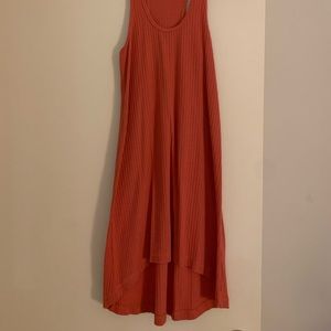 Ribbed Hi-Low Dress with Racerback